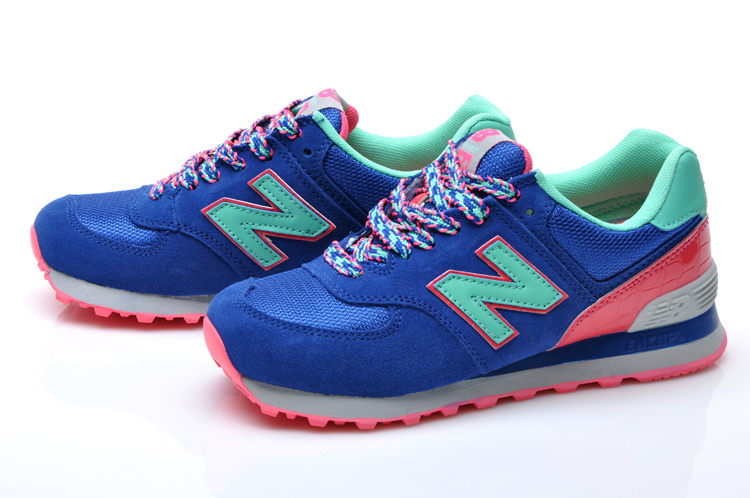 Chaussure New Balance 574 Bleu Pour Femme Pas Cher